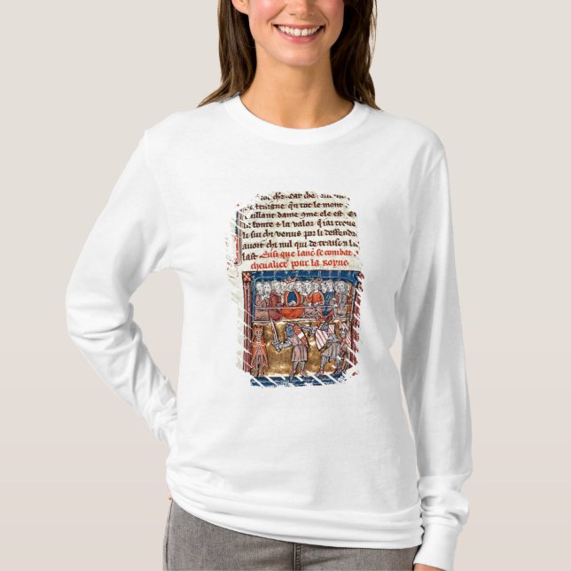 Camiseta Rey Arturo y Guinevere que miran a (Anverso)
