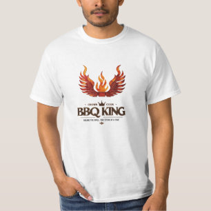 Camiseta Rey barbacoa - Corona el Coco con alas de fuego