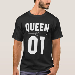 Camiseta Rey blanco y Reina 01