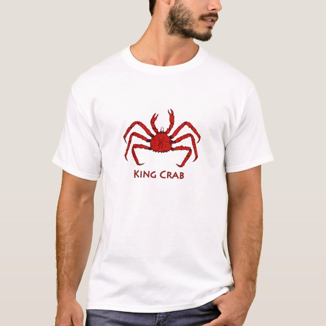 Camiseta Rey cangrejo rojo (ilustracion de color) (Anverso)