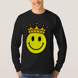 Camiseta Rey Cara Sonriente Amarilla Sonriendo Feliz Lindo