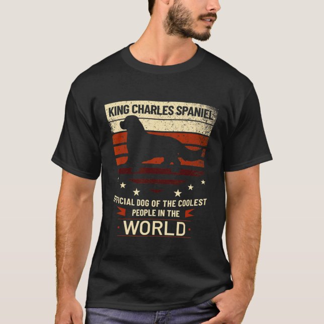 Camiseta Rey Carlos Español Perro Oficial De Los Más Fríos  (Anverso)