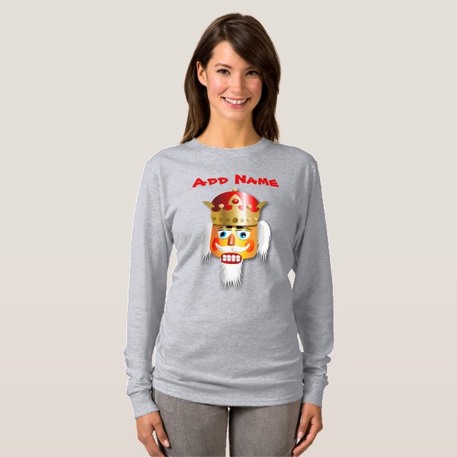 Camiseta Rey Cartoon del cascanueces de Navidad (Anverso completo)