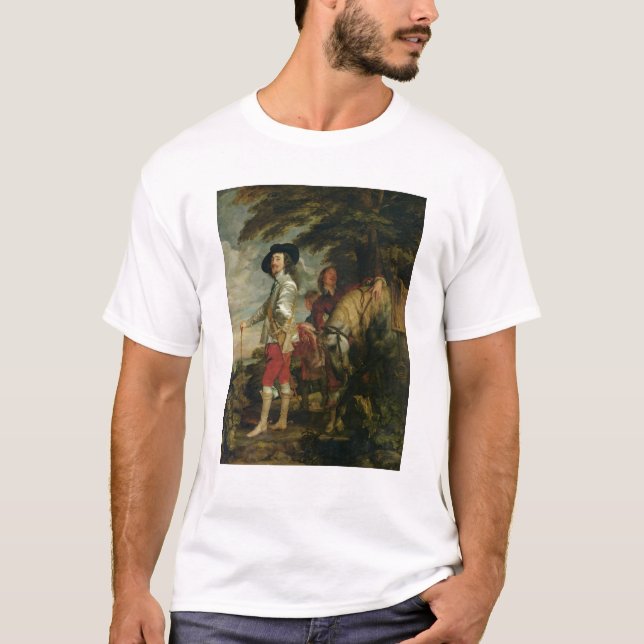 Camiseta Rey Charles I de Inglaterra hacia fuera que caza, (Anverso)