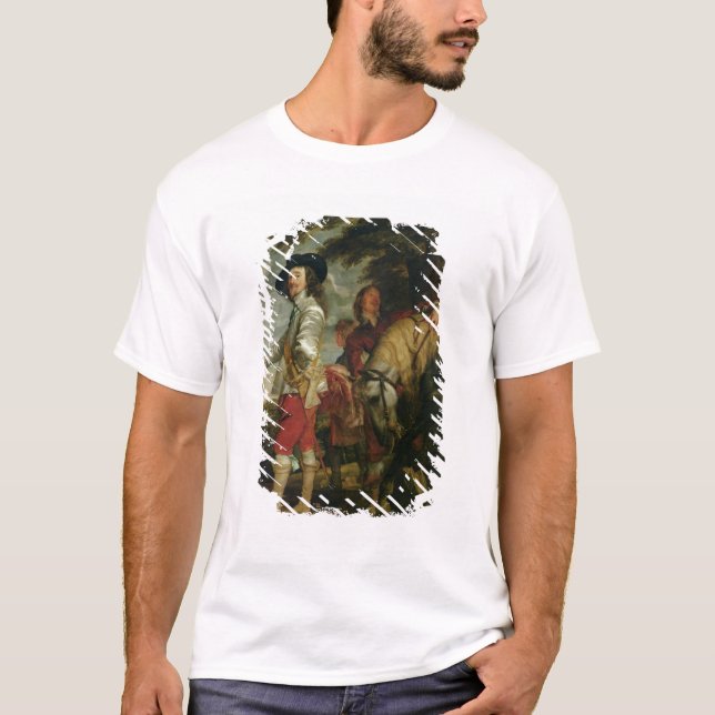 Camiseta Rey Charles I de Inglaterra hacia fuera que caza, (Anverso)