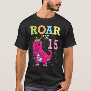 Camiseta Rey Danza de Dinosaurios Feliz mi cumpleaños, rugi