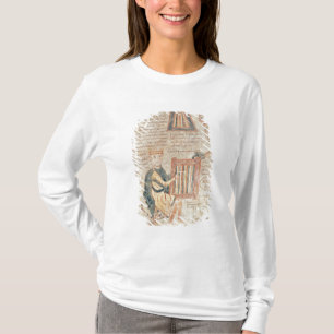 Camiseta Rey David que juega un salterio de un salterio