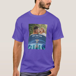 Camiseta Rey de Ajedrez Metálico Diamante Azul Día del Padr