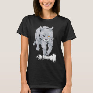 Camiseta Rey de ajedrez pieza de gato