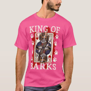 Camiseta Rey de Barks y Rey de corazones lindo Perro Papill