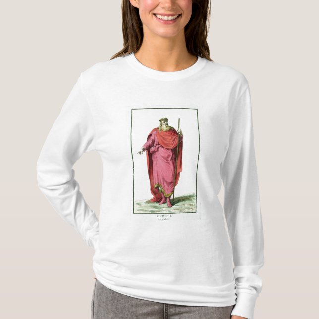 Camiseta Rey de Clovis I (481-511) de las cartas francas de (Anverso)