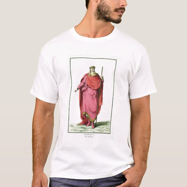 Camiseta Rey de Clovis I (481-511) de las cartas francas de (Anverso)