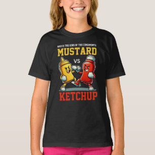 Camiseta Rey de condimentos Mostaza vs Ketchup Clásico