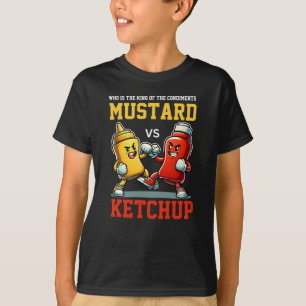 Camiseta Rey de condimentos Mostaza vs Ketchup Clásico