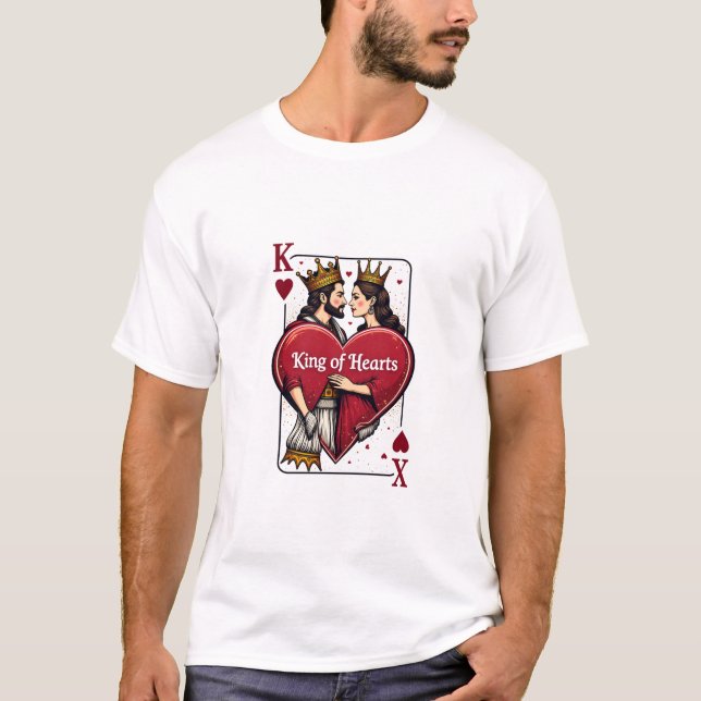 Camiseta Rey de Corazones - Diseño de amor real (Anverso)