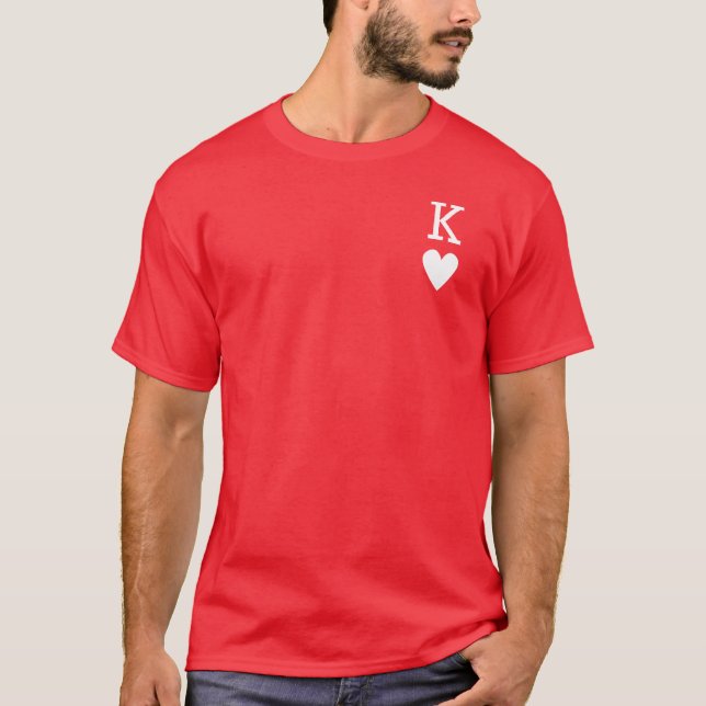 Camiseta Rey de corazones - Jugando símbolo de la carta T-S (Anverso)