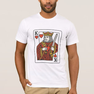 Camiseta Rey de Corazones — Rojo y Oro Regal