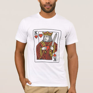 Camiseta Rey de Corazones — Rojo y Oro Regal