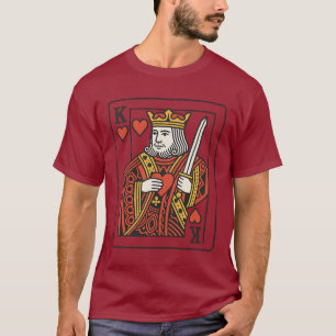 Camiseta Rey de Corazones — Rojo y Oro Regal