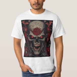 Camiseta Rey de cráneos infernal – Arte de cráneo de demoni