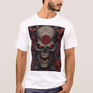 Camiseta Rey de cráneos infernal: arte de cráneo de demonio