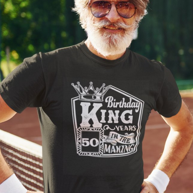 Camiseta Rey de cumpleaños de edad personalizada años perso (Subido por el creador)