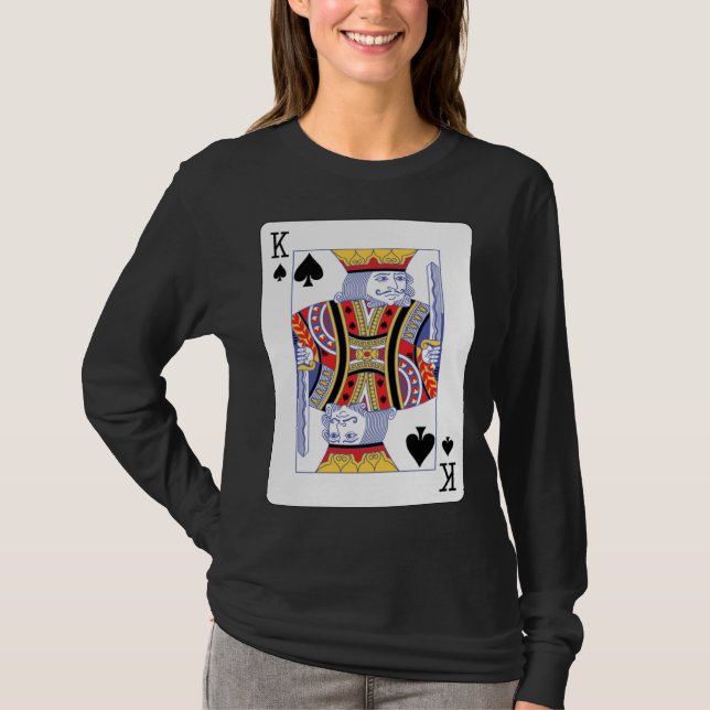 Camiseta Rey de Espadas Carta de Juego (Anverso)