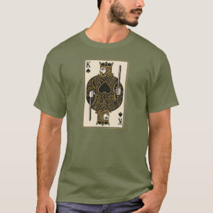 Camiseta Rey de espadas — Negro Regal y Oro