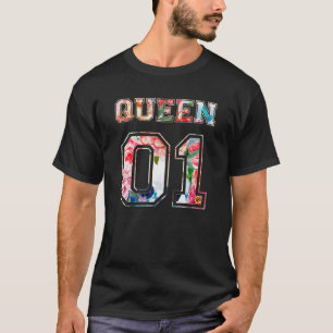 Camiseta Rey de flores y pareja reina 01