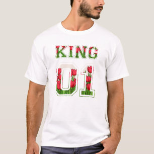 Camiseta Rey de flores y pareja reina 01