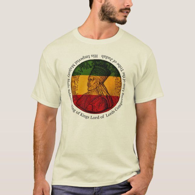 Camiseta Rey de Haile Selassie de reyes T-shirt (Anverso)