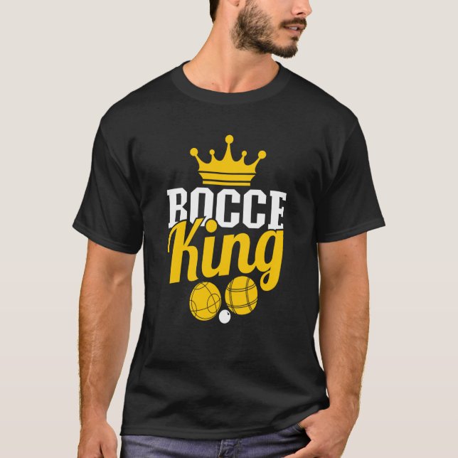 Camiseta Rey de la Boccia Jugador de Bolas (Anverso)