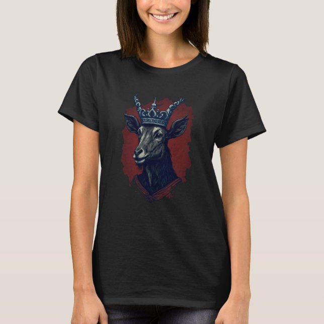 Camiseta Rey de la cabra real con corona 4 (Anverso)
