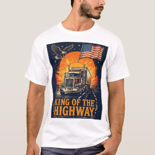 Camiseta Rey De La Carretera Camionero Papá Camión Semirrem