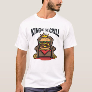 Camiseta Rey de la hamburguesa de la parrilla