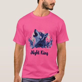 Camiseta Rey de la noche - Lobo aullante con la luna