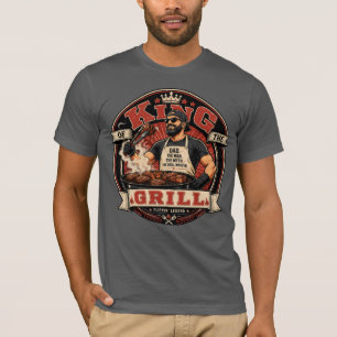 Camiseta Rey de la Parrilla Día del Padre Asando