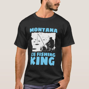 Camiseta Rey de la pesca en hielo de Montana