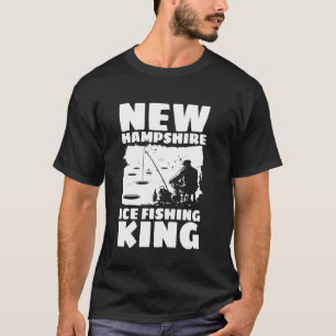 Camiseta Rey de la pesca en hielo de Nuevo Hampshire