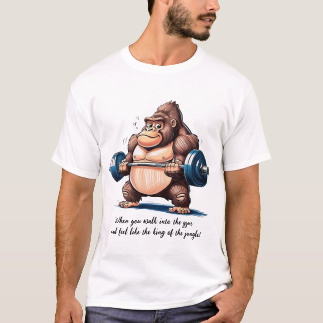 Camiseta Rey de la Selva en el gimnasio (Anverso)