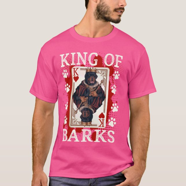 Camiseta Rey de ladras y Rey de corazones Rottweiler (Anverso)
