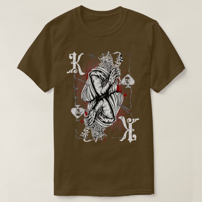 Camiseta Rey de las espadas Splatter Rey - Diseño de póquer (Diseño del anverso)