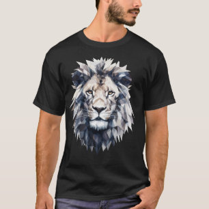 Camiseta Rey de los Ángulos: Geometría Majestuosa del León