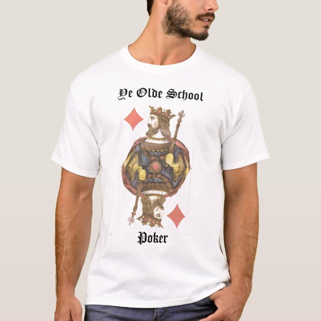 Camiseta Rey de los diamantes YE Olde SchoolPoker (Anverso)
