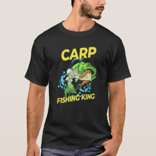 Camiseta Rey de pesca de carpa - Pescador de carpa
