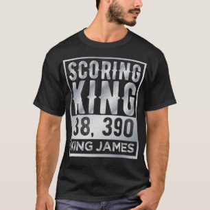 Camiseta Rey de puntuación James Vintage Silver Textos