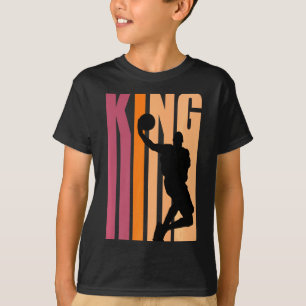 Camiseta Rey del baloncesto retro cumpleaños chico hombres 