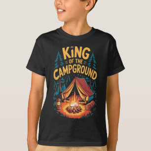 Camiseta Rey Del Campamento Divertido Camping Papá Carpa Ca