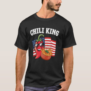 Camiseta Rey del Chili Pimienta Bandera de EE. UU. Humor En