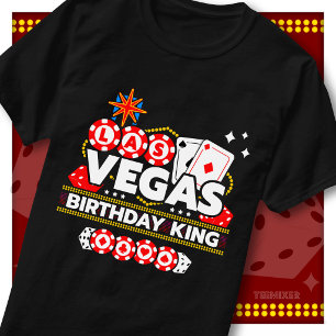 Camiseta Rey del Cumpleaños de Las Vegas Equipo de Casino F